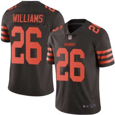 Nike Cleveland Browns #26 Greedy Williams Brown Stitched NFL Limited Rush Jersey