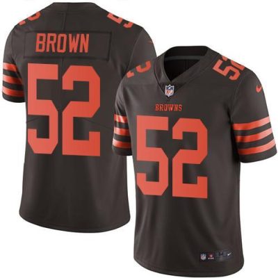 Nike Cleveland Browns #52 Preston Brown Brown Stitched NFL Limited Rush Jersey