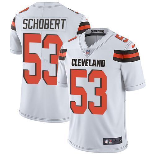 Nike Cleveland Browns #53 Joe Schobert White Stitched NFL Vapor Untouchable Limited Jersey