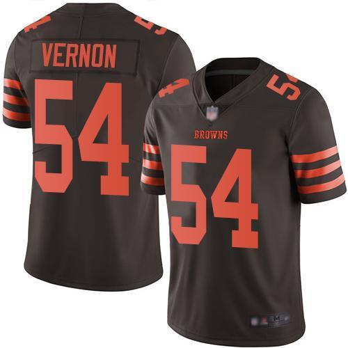 Nike Cleveland Browns #54 Olivier Vernon Brown Stitched NFL Limited Rush Jersey