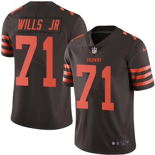 Nike Cleveland Browns #71 Jedrick Wills JR Brown Stitched NFL Limited Rush Jersey