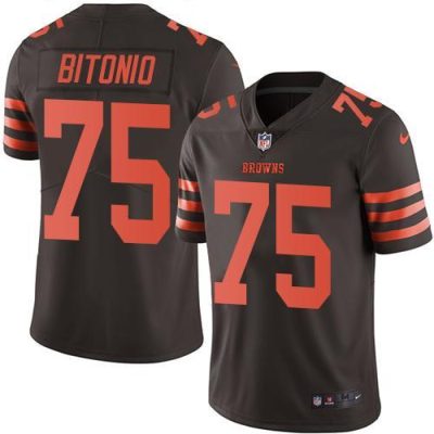 Nike Cleveland Browns #75 Joel Bitonio Brown Stitched NFL Limited Rush Jersey