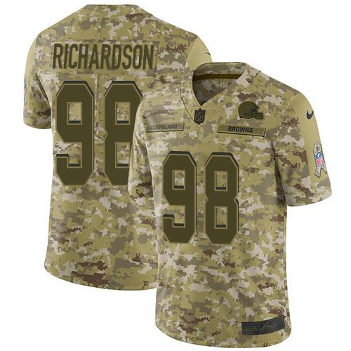 Nike Cleveland Browns #98 Sheldon Richardson Camo Stitched NFL Limited 2018 Salute To Service Jersey