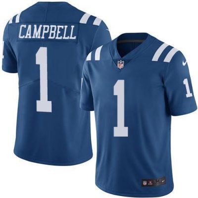 Nike Colts #1 Parris Campbell Royal Blue Stitched NFL Limited Rush Jersey