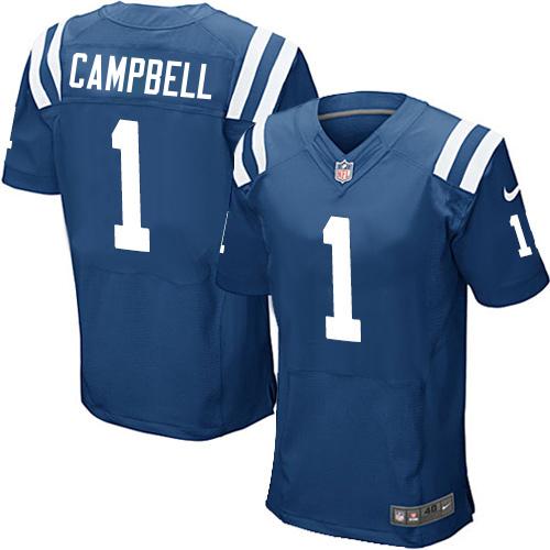 Nike Colts #1 Parris Campbell Royal Blue Team Color Stitched NFL Vapor Untouchable Elite Jersey