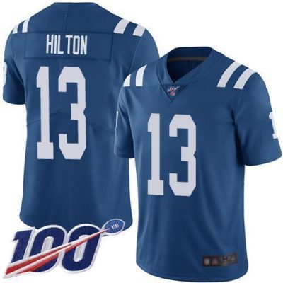 Nike Colts #13 T.Y. Hilton Royal Blue Stitched NFL Limited Rush 100th Season Jersey