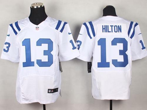 Nike Colts #13 T.Y. Hilton White Stitched NFL Elite Jersey