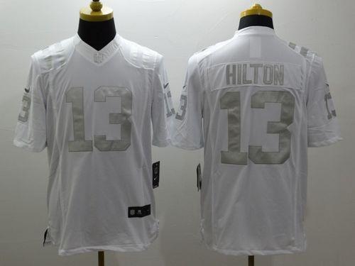 Nike Colts #13 T.Y. Hilton White Stitched NFL Limited Platinum Jersey