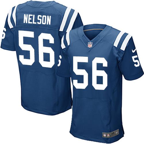 Nike Colts #56 Quenton Nelson Royal Blue Team Color Stitched NFL Elite Jersey