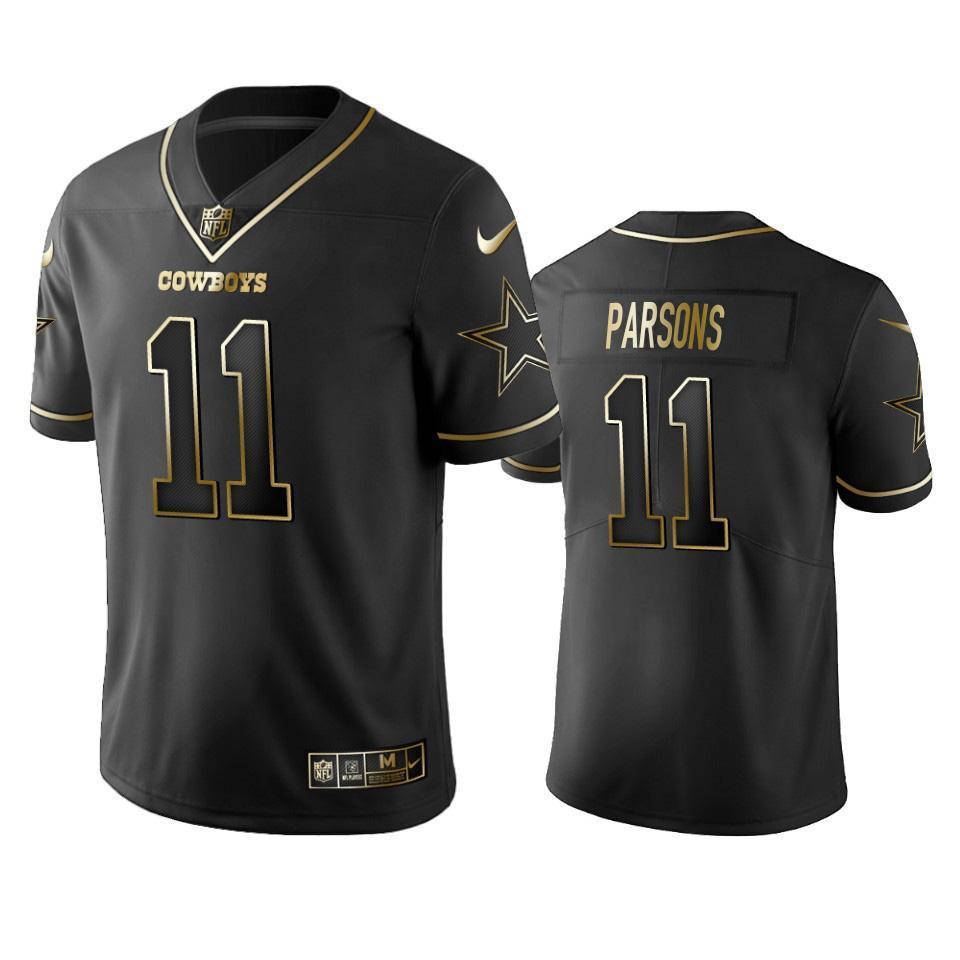 Nike Cowboys #11 Micah Parsons Black/Gold Stitched NFL Vapor Untouchable Limited Jersey