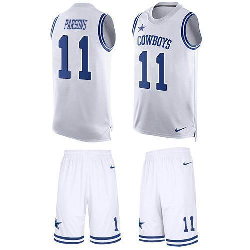 Nike Cowboys #11 Micah Parsons White Team Color Stitched NFL Limited Tank Top Suit Jersey