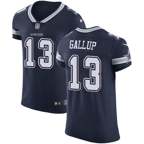 Nike Cowboys #13 Michael Gallup Navy Blue Team Color Stitched NFL Vapor Untouchable Elite Jersey