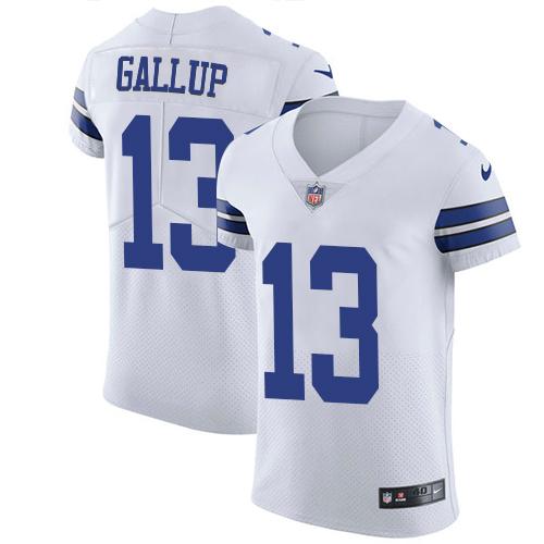 Nike Cowboys #13 Michael Gallup White Stitched NFL Vapor Untouchable Elite Jersey