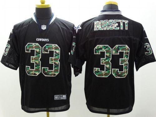 Nike Cowboys #33 Tony Dorsett Black Stitched NFL Elite Camo Fashion Jersey