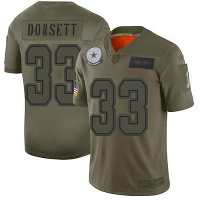 Nike Cowboys #33 Tony Dorsett Camo Stitched NFL Limited 2019 Salute To Service Jersey