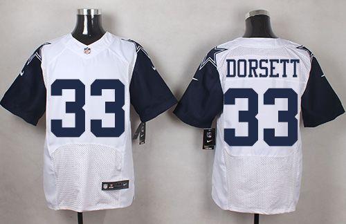 Nike Cowboys #33 Tony Dorsett White Stitched NFL Elite Rush Jersey