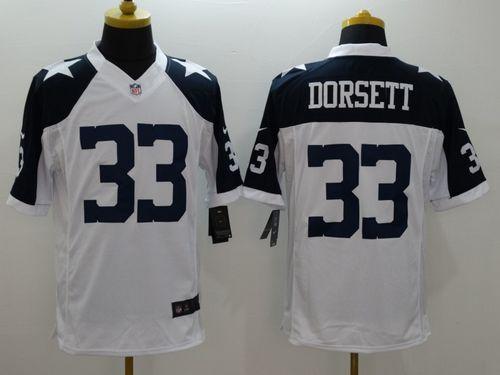 Nike Cowboys #33 Tony Dorsett White Thanksgiving Throwback Stitched NFL Limited Jersey