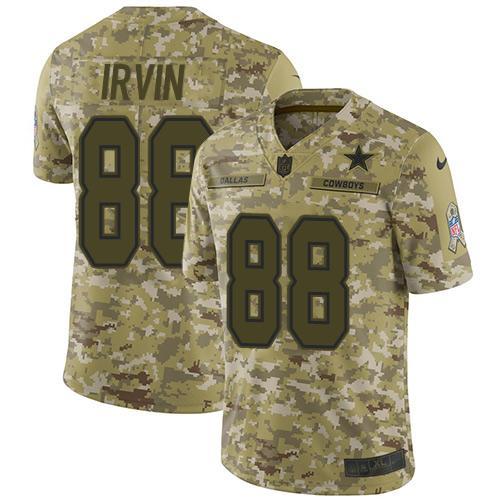 Nike Cowboys #88 Michael Irvin Camo Stitched NFL Limited 2018 Salute To Service Jersey