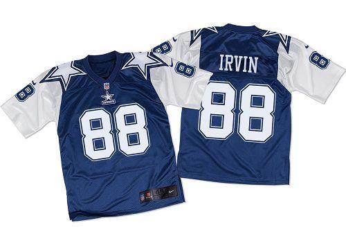 Nike Cowboys #88 Michael Irvin Navy Blue/White Throwback Stitched NFL Elite Jersey