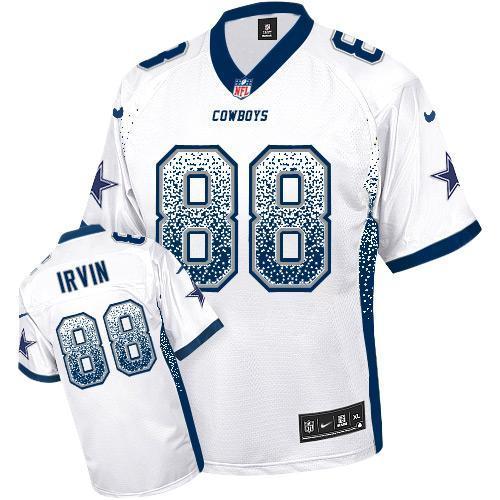 Nike Cowboys #88 Michael Irvin White Stitched NFL Elite Drift Fashion Jersey