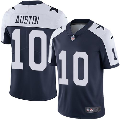 Nike Dallas Cowboys #10 Tavon Austin Navy Blue Thanksgiving Stitched NFL Vapor Untouchable Limited Throwback Jersey