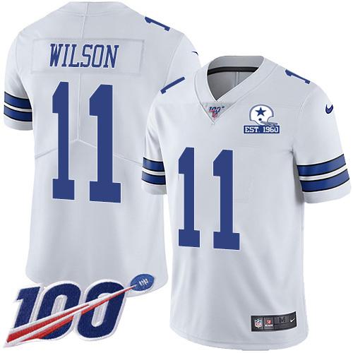 Nike Dallas Cowboys #11 Cedrick Wilson White Stitched With Established In 1960 Patch NFL 100th Season Vapor Untouchable Limited Jersey