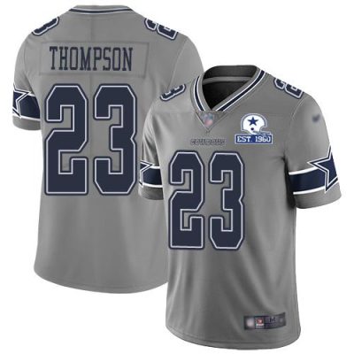 Nike Dallas Cowboys #23 Darian Thompson Gray Stitched With Established In 1960 Patch NFL Limited Inverted Legend Jersey