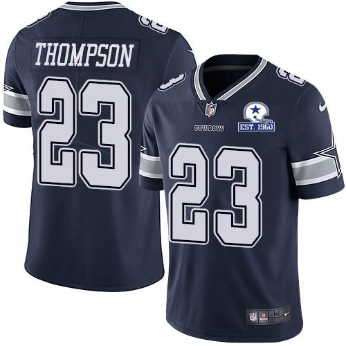 Nike Dallas Cowboys #23 Darian Thompson Navy Blue Team Color Stitched With Established In 1960 Patch NFL Vapor Untouchable Limited Jersey