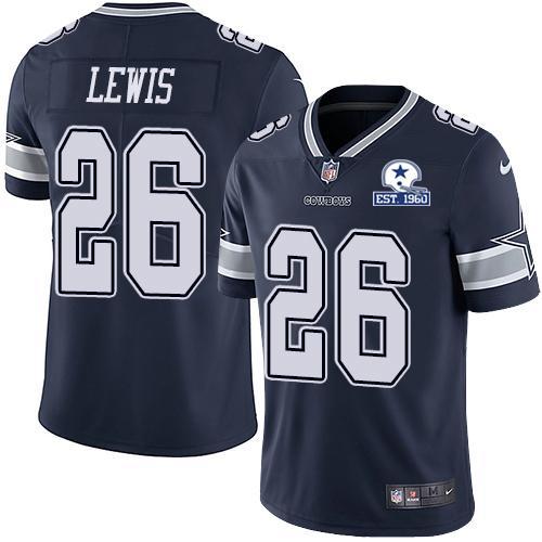 Nike Dallas Cowboys #26 Jourdan Lewis Navy Blue Team Color Stitched With Established In 1960 Patch NFL Vapor Untouchable Limited Jersey