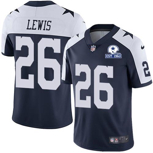 Nike Dallas Cowboys #26 Jourdan Lewis Navy Blue Thanksgiving Stitched With Established In 1960 Patch NFL Vapor Untouchable Limited Throwback Jersey M