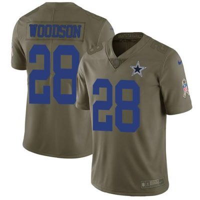Nike Dallas Cowboys #28 Darren Woodson Olive Stitched NFL Limited 2017 Salute To Service Jersey