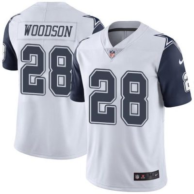 Nike Dallas Cowboys #28 Darren Woodson White Stitched NFL Limited Rush Jersey