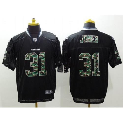 Nike Dallas Cowboys #31 Byron Jones Black Stitched NFL Elite Camo Fashion Jersey
