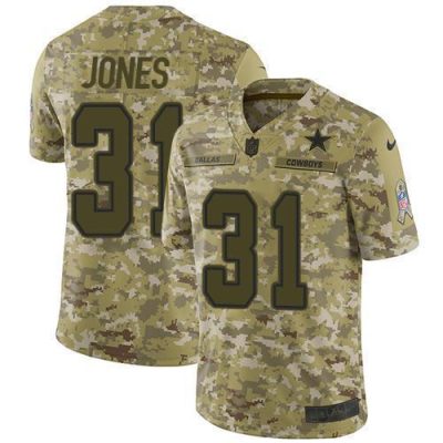 Nike Dallas Cowboys #31 Byron Jones Camo Stitched NFL Limited 2018 Salute To Service Jersey