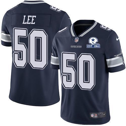 Nike Dallas Cowboys #50 Sean Lee Navy Blue Team Color Stitched With Established In 1960 Patch NFL Vapor Untouchable Limited Jersey