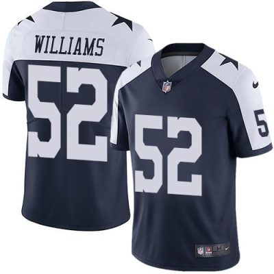 Nike Dallas Cowboys #52 Connor Williams Navy Blue Thanksgiving Stitched NFL Vapor Untouchable Limited Throwback Jersey