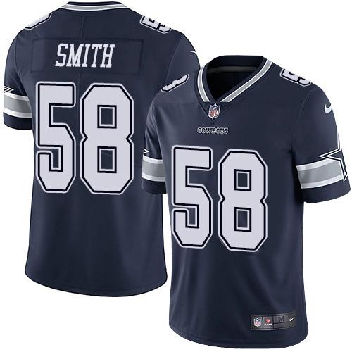 Nike Dallas Cowboys #58 Aldon Smith Navy Blue Team Color Stitched NFL Vapor Untouchable Limited Jersey