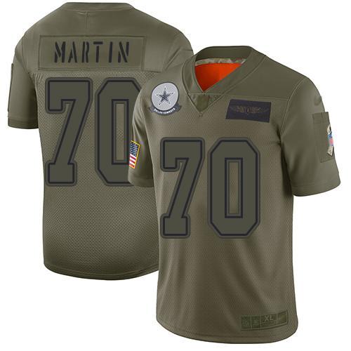 Nike Dallas Cowboys #70 Zack Martin Camo Stitched NFL Limited 2019 Salute To Service Jersey
