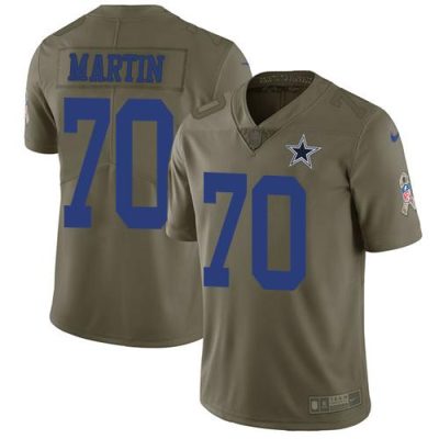 Nike Dallas Cowboys #70 Zack Martin Olive Stitched NFL Limited 2017 Salute To Service Jersey
