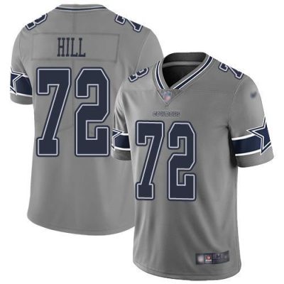 Nike Dallas Cowboys #72 Trysten Hill Gray Stitched NFL Limited Inverted Legend Jersey
