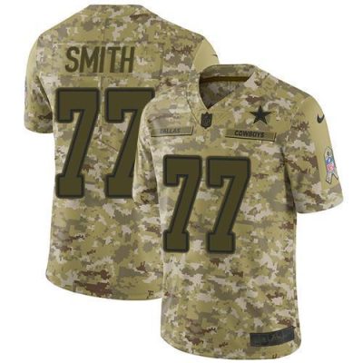 Nike Dallas Cowboys #77 Tyron Smith Camo Stitched NFL Limited 2018 Salute To Service Jersey