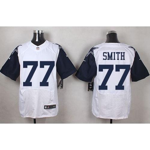 Nike Dallas Cowboys #77 Tyron Smith White Stitched NFL Elite Rush Jersey