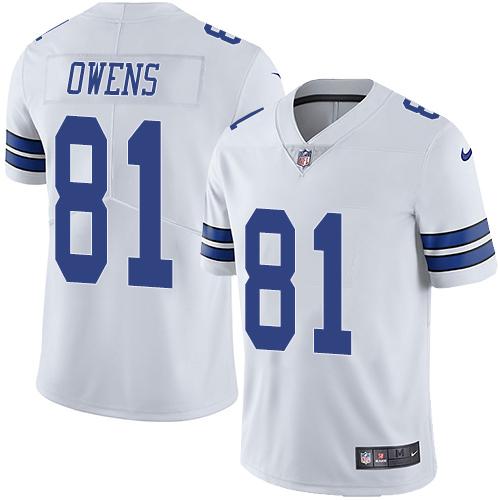 Nike Dallas Cowboys #81 Terrell Owens White Stitched NFL Vapor Untouchable Limited Jersey
