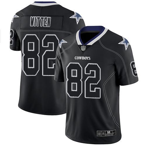 Nike Dallas Cowboys #82 Jason Witten Lights Out Black Stitched NFL Limited Rush Jersey