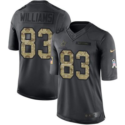 Nike Dallas Cowboys #83 Terrance Williams Black Stitched NFL Limited 2016 Salute To Service Jersey