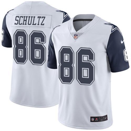 Nike Dallas Cowboys #86 Dalton Schultz White Stitched NFL Limited Rush Jersey