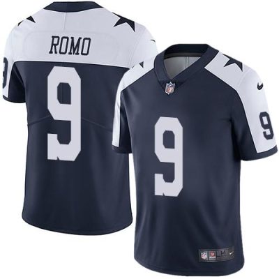Nike Dallas Cowboys #9 Tony Romo Navy Blue Thanksgiving Stitched NFL Vapor Untouchable Limited Throwback Jersey