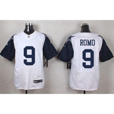 Nike Dallas Cowboys #9 Tony Romo White Stitched NFL Elite Rush Jersey