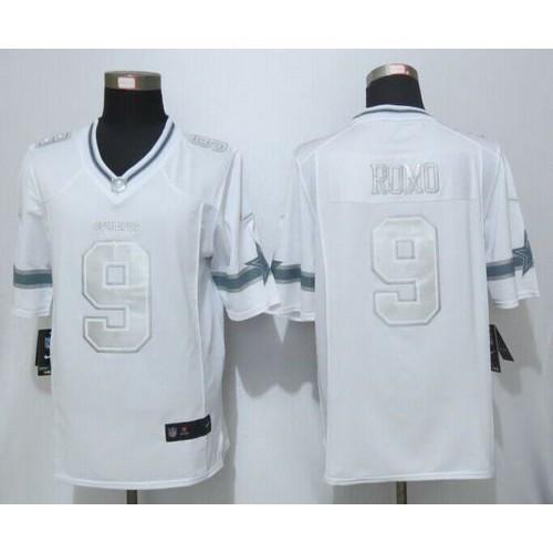 Nike Dallas Cowboys #9 Tony Romo White Stitched NFL Limited Platinum Jersey