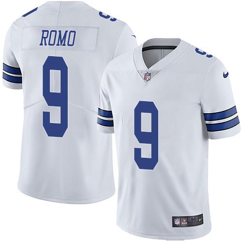 Nike Dallas Cowboys #9 Tony Romo White Stitched NFL Vapor Untouchable Limited Jersey